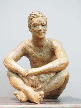 Sculpture, Homme assis, Sébastien Langloÿs