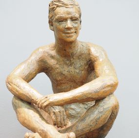 Sculpture, Homme assis, Sébastien Langloÿs