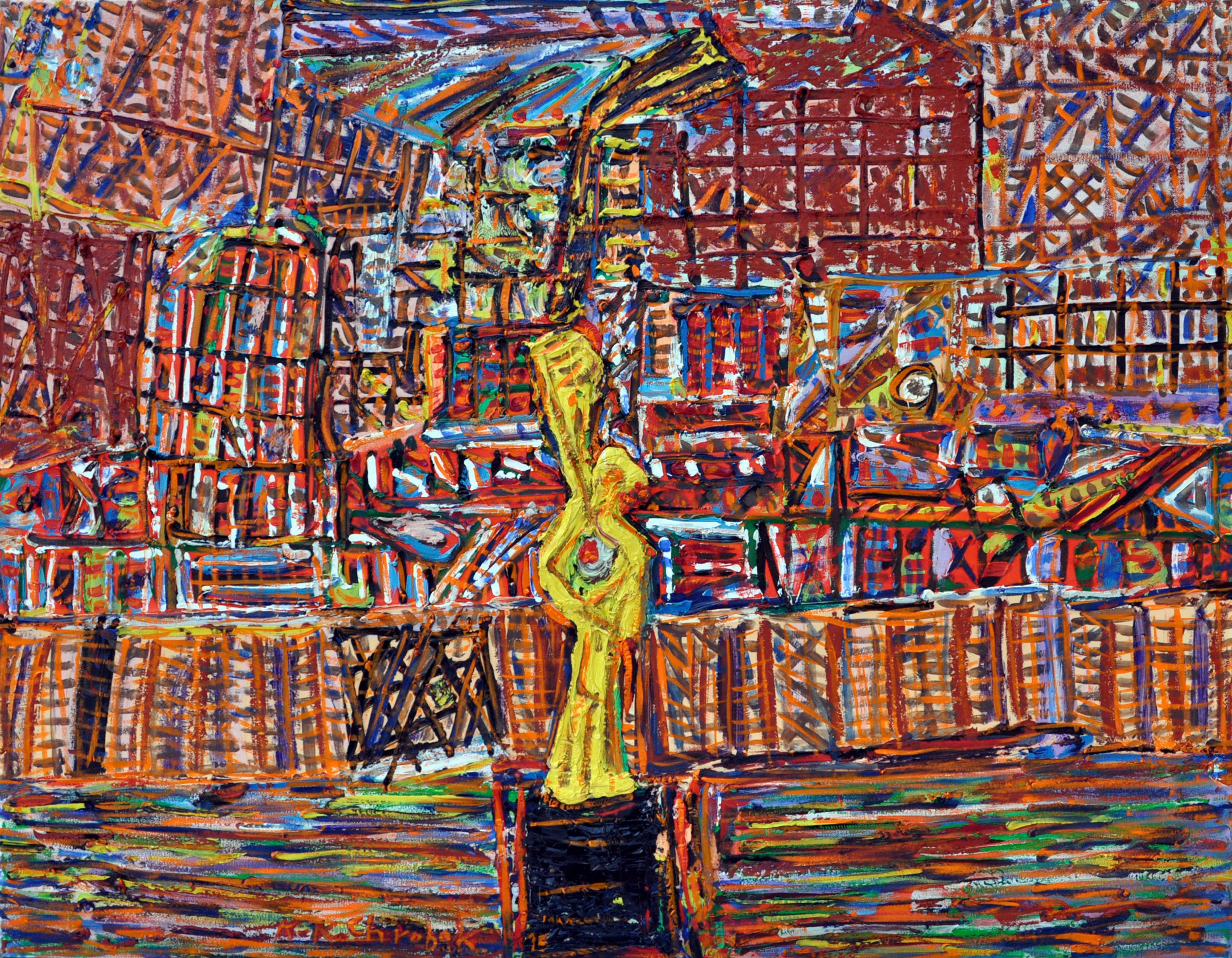 Karl-Karol Chrobok, Monument on the river in the city Karl-Karol Chrobok, Monument on the river in the city
