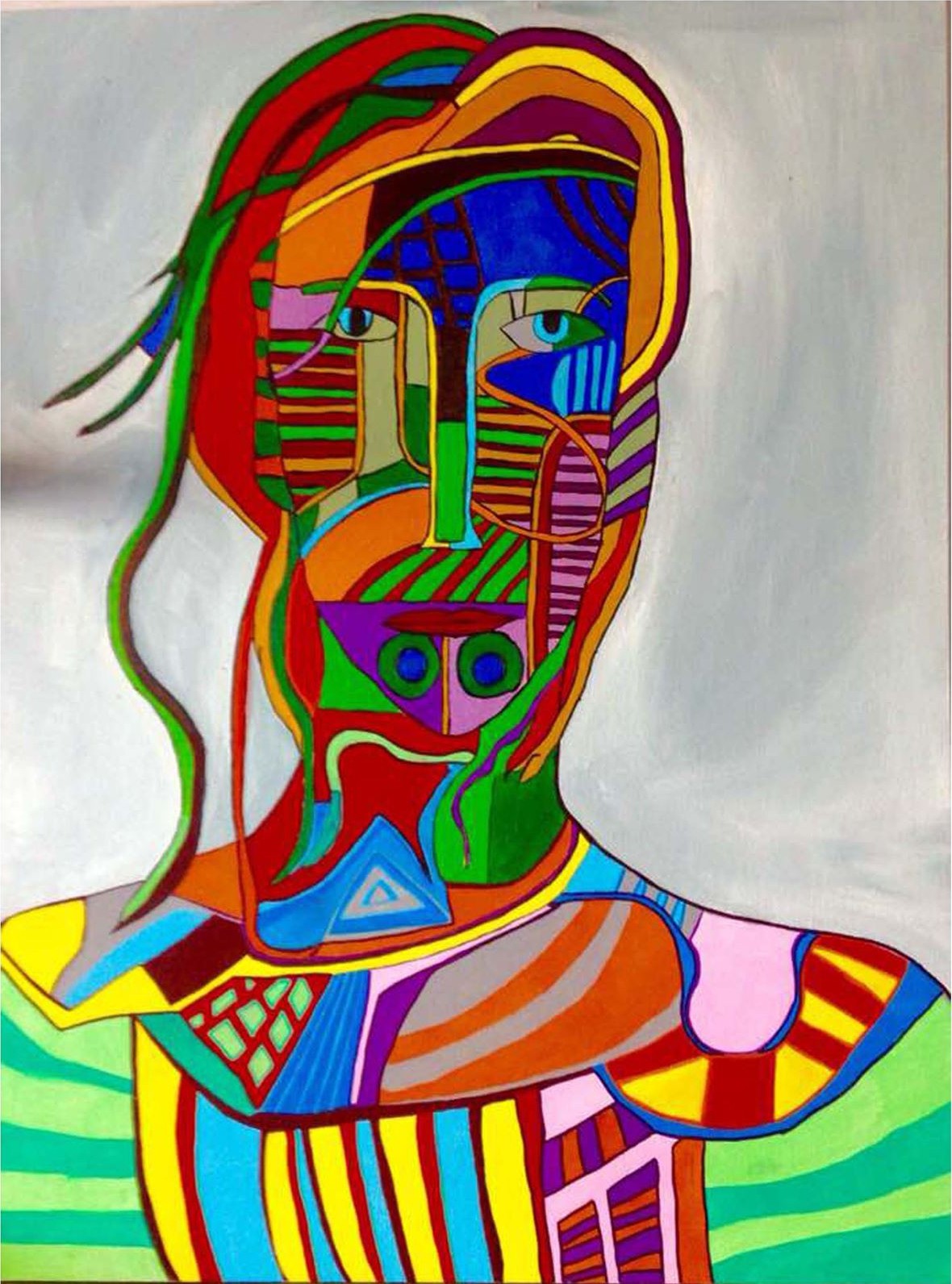 Mathilde André, Autoportrait- guerrière Mathilde André, Autoportrait- guerrière
