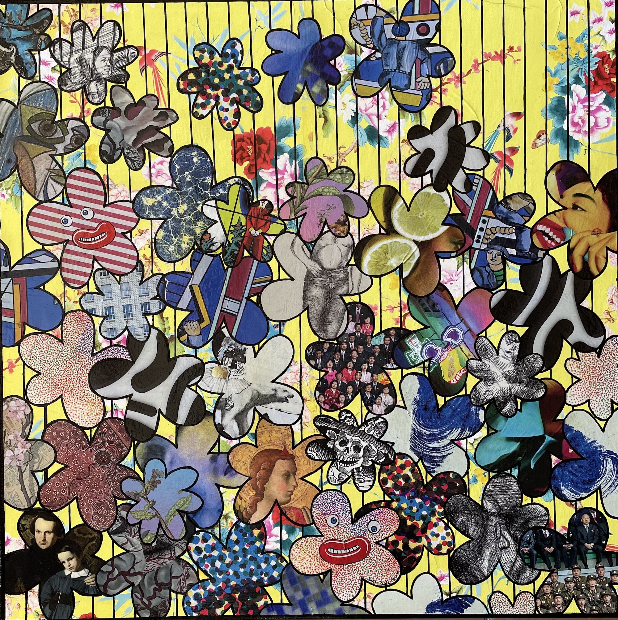 Cécile Boceno, Power Flower - série collage Cécile Boceno, Power Flower - série collage