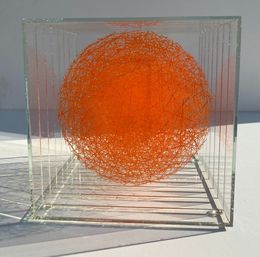 Monyalos orange cadmium (Sculpture en verre) numérotée N°2/5, Sébastien Créteur