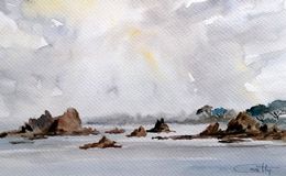 A Marée basse - série Paysage de bord de mer, Cathy Girard
