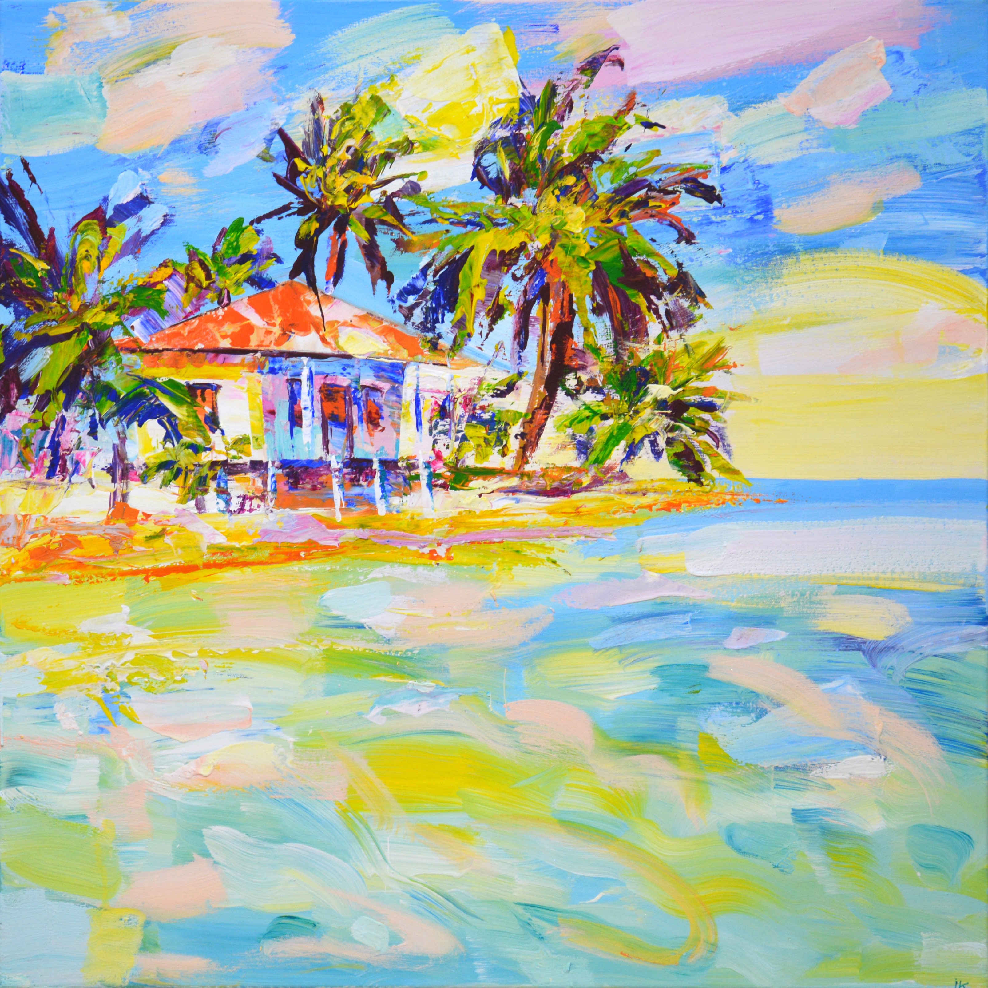 Iryna Kastsova, Sunny island in the ocean. Iryna Kastsova, Sunny island in the ocean.