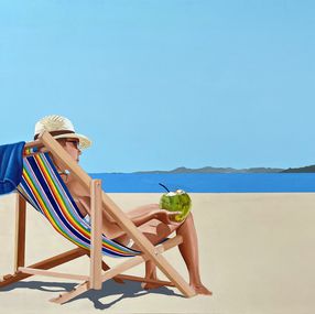 Painting, Plage du Crouton 3, Jean-Jacques Venturini