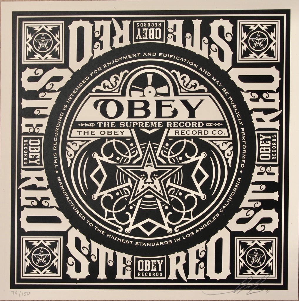 Shepard Fairey (Obey), Stereo Supreme Album Cover Print Shepard Fairey (Obey), Stereo Supreme Album Cover Print