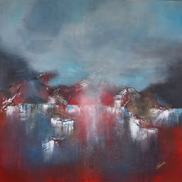 Painting, L’aube rouge, Nat Stresser