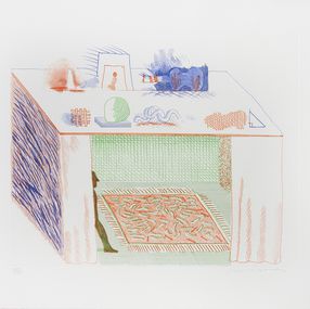 In A Chiaroscuro, from "The Blue Guitar" portfolio, David Hockney