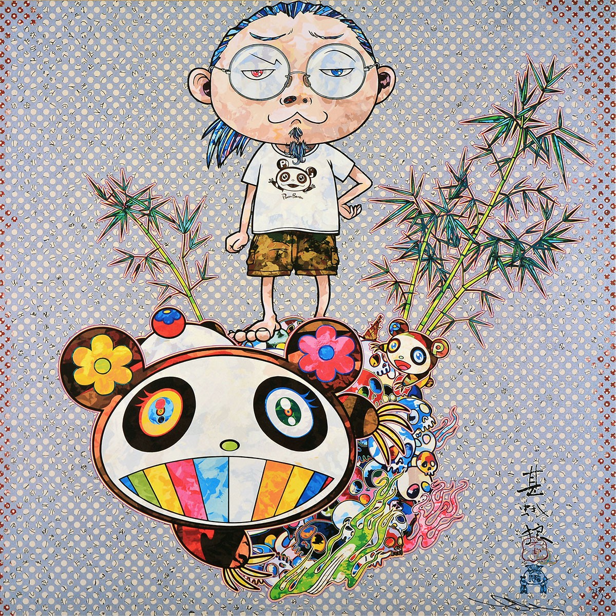 Takashi Murakami, I met a panda family Takashi Murakami, I met a panda family
