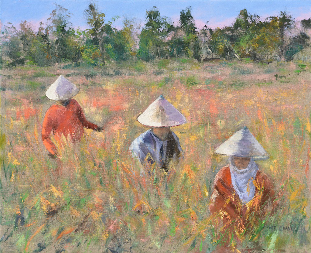 Marie-Thérèse Chanel, Cambodge Rizière - Série Paysage d'Asie Marie-Thérèse Chanel, Cambodge Rizière - Série Paysage d'Asie