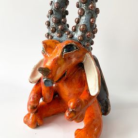 Sculpture, Orange Dragon, Viktor Zuk