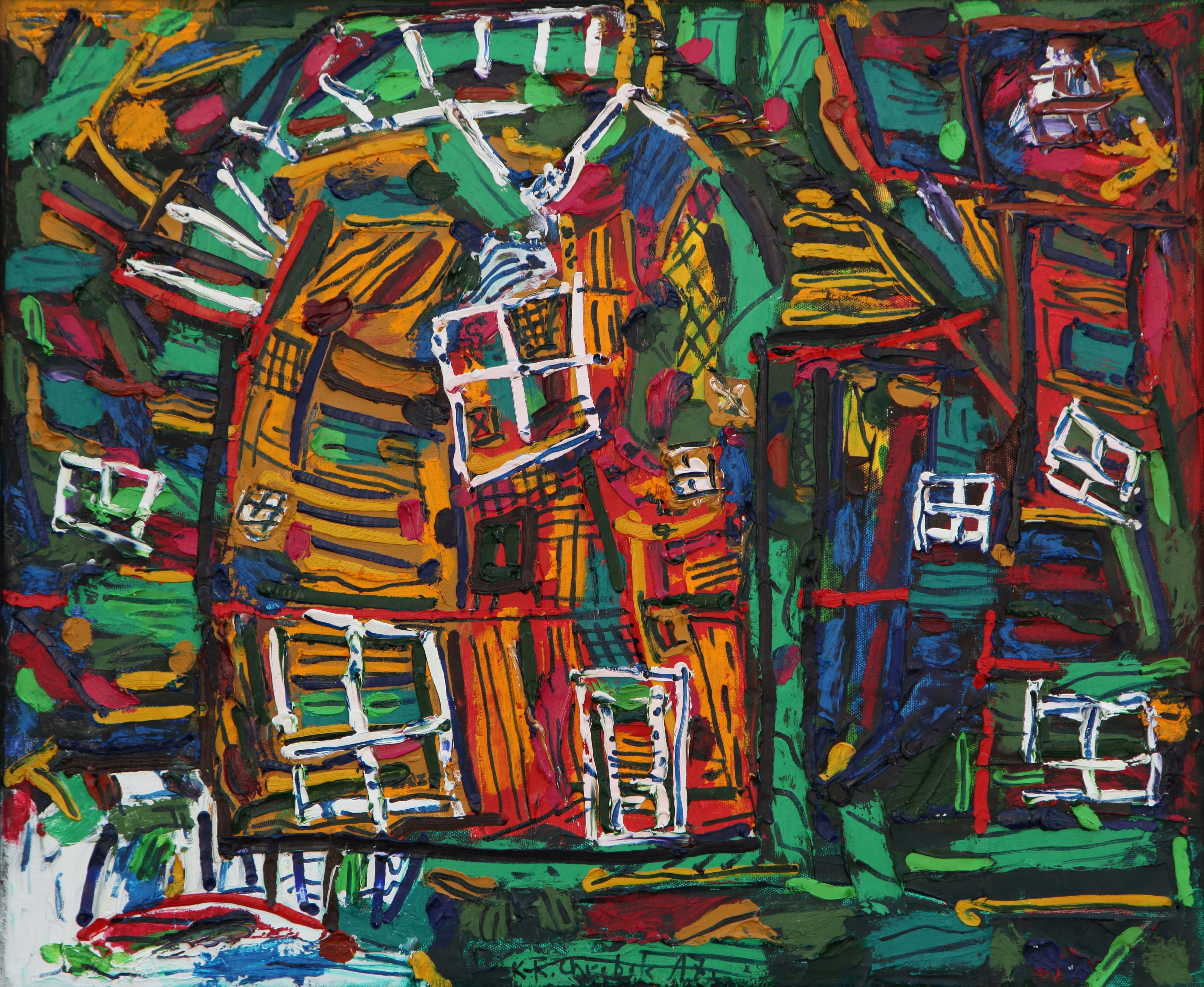 Karl-Karol Chrobok, Nightly composition with the house Karl-Karol Chrobok, Nightly composition with the house