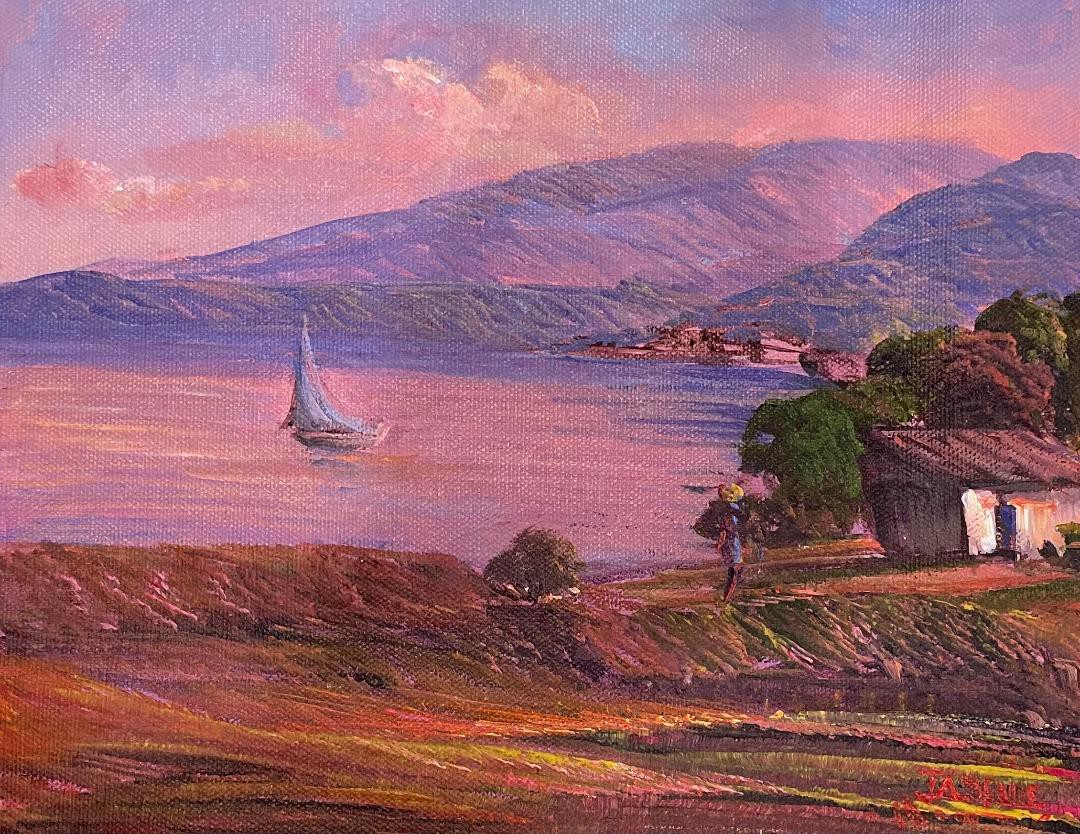 Jean Adrien Seide, Little Boat On River Jean Adrien Seide, Little Boat On River