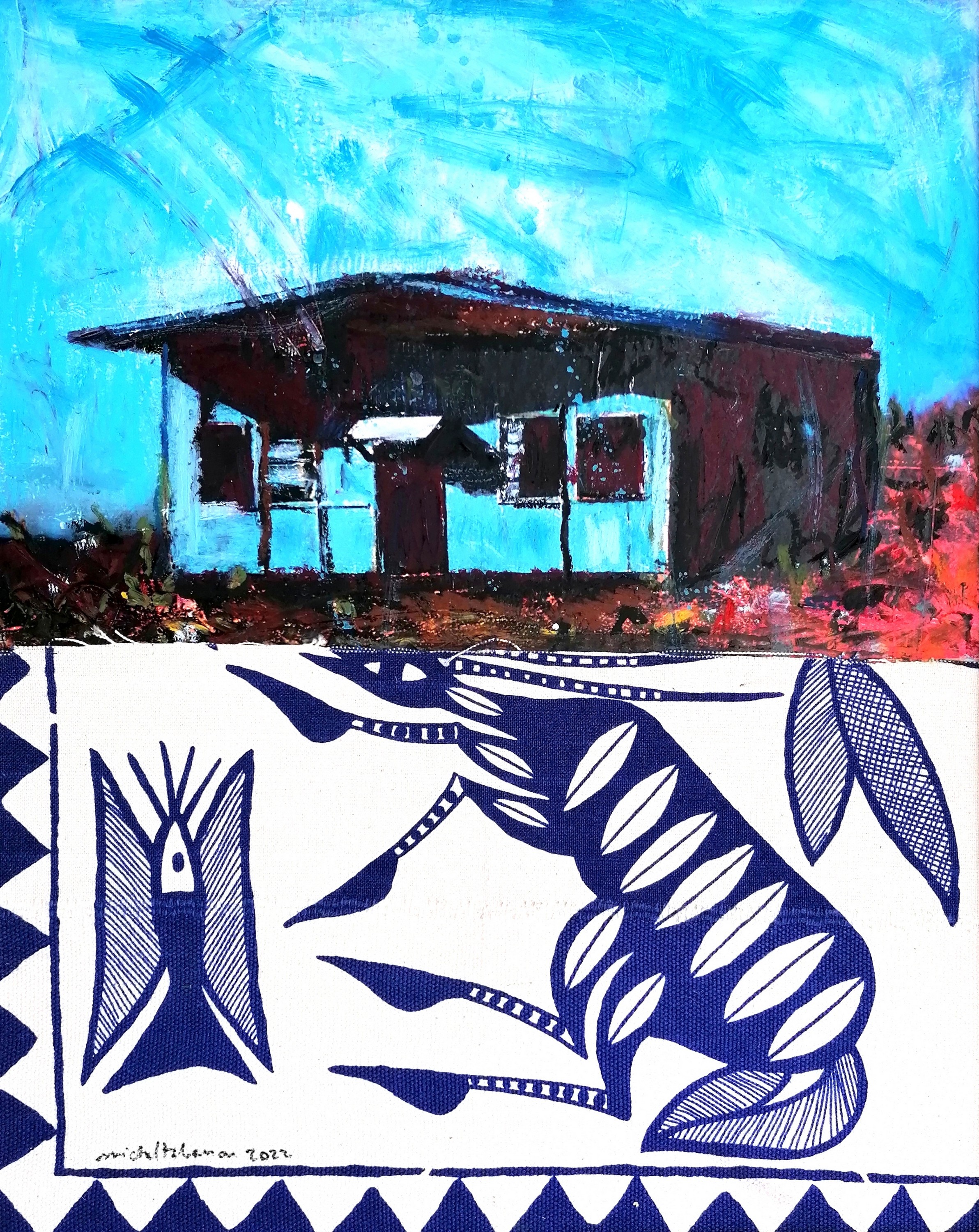 Michel Tabanou, Blue House Totem Michel Tabanou, Blue House Totem
