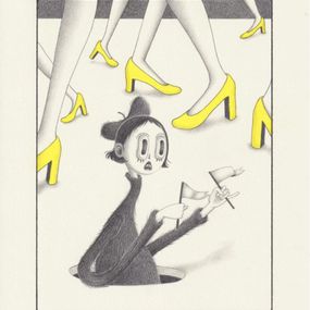 Fine Art Drawings, Yellow Shoes, Isabella Cancino