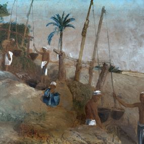 Pintura, Hommes puisant de l'eau dans des oasis, Spilioti
