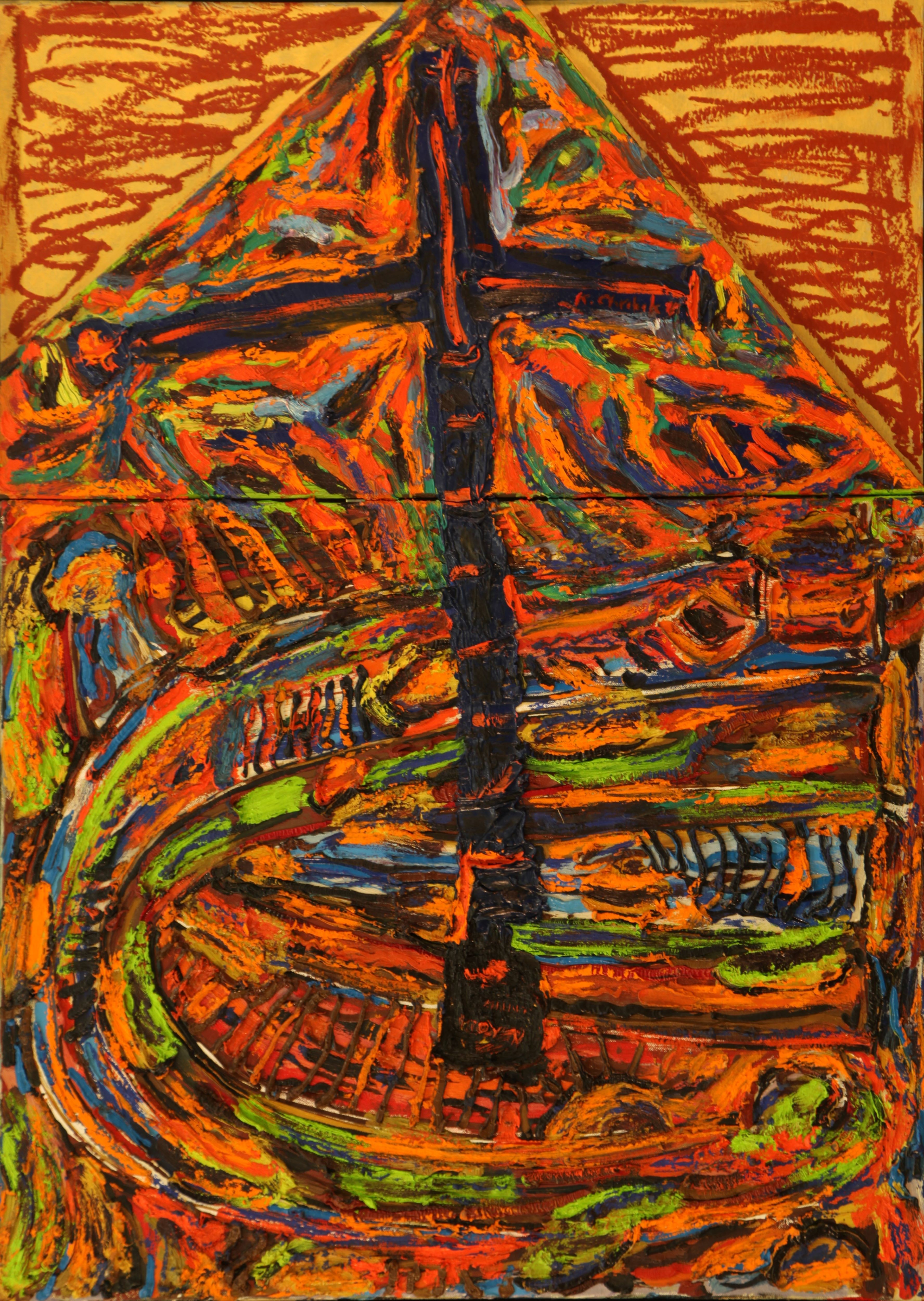 Karl-Karol Chrobok, Landscape with cross no.2 Karl-Karol Chrobok, Landscape with cross no.2