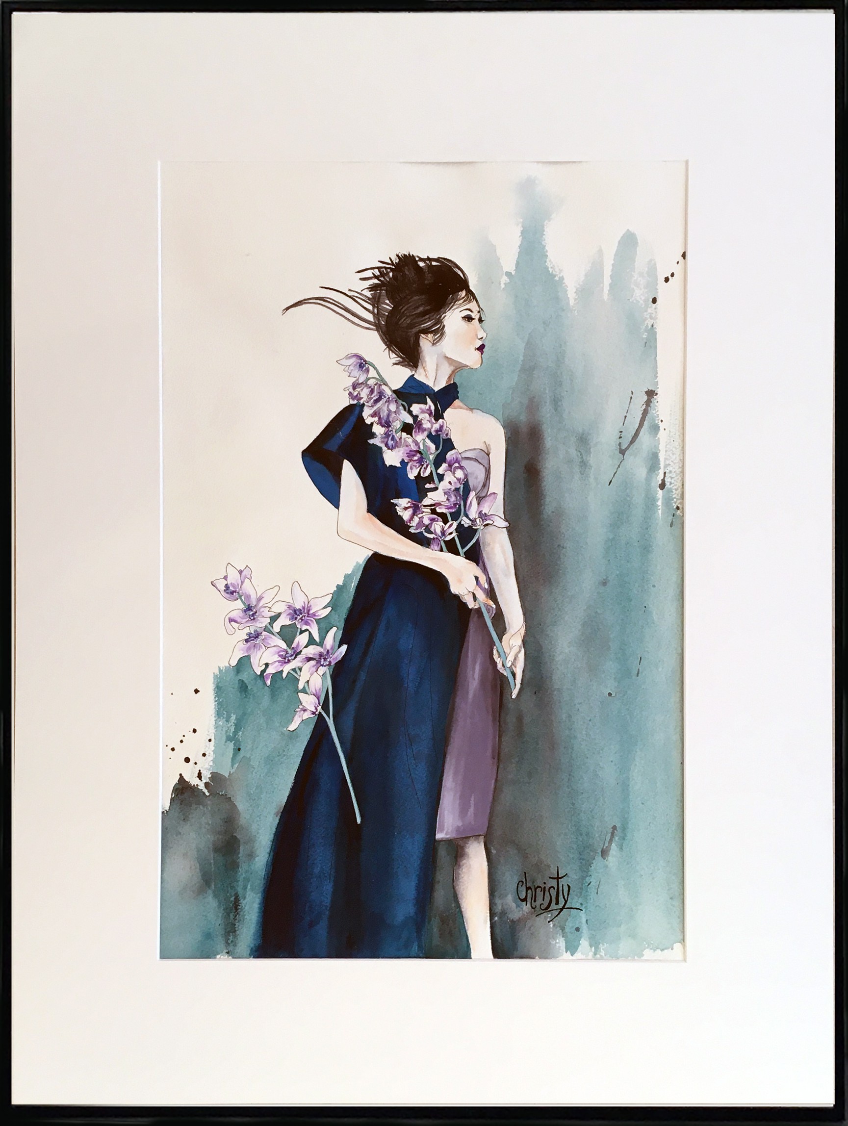 La Guerri Re Aux Fleurs Par Christy Peinture Artsper