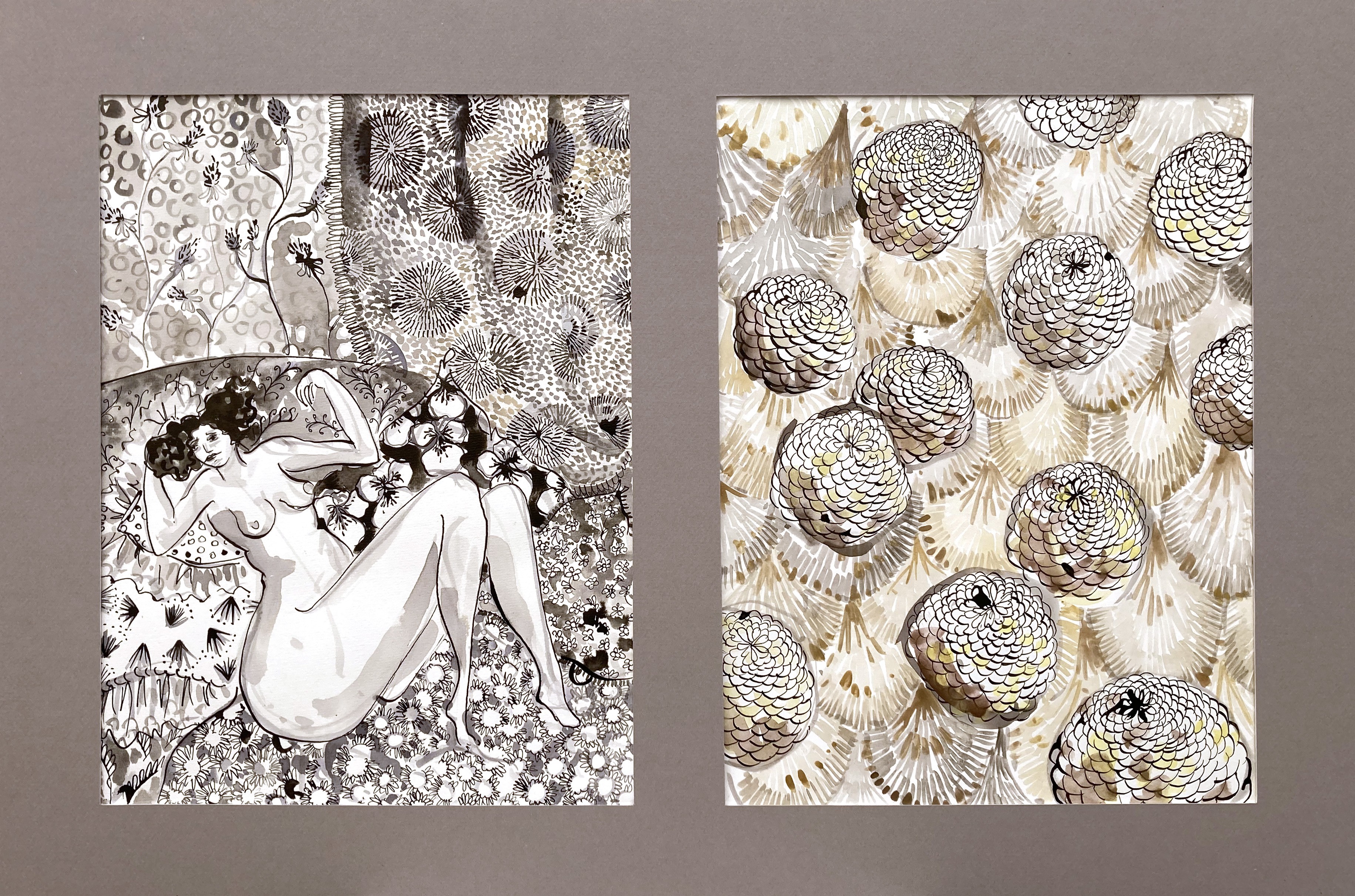 Lorette Le Brestec, Sans titre (diptyque) Lorette Le Brestec, Sans titre (diptyque)