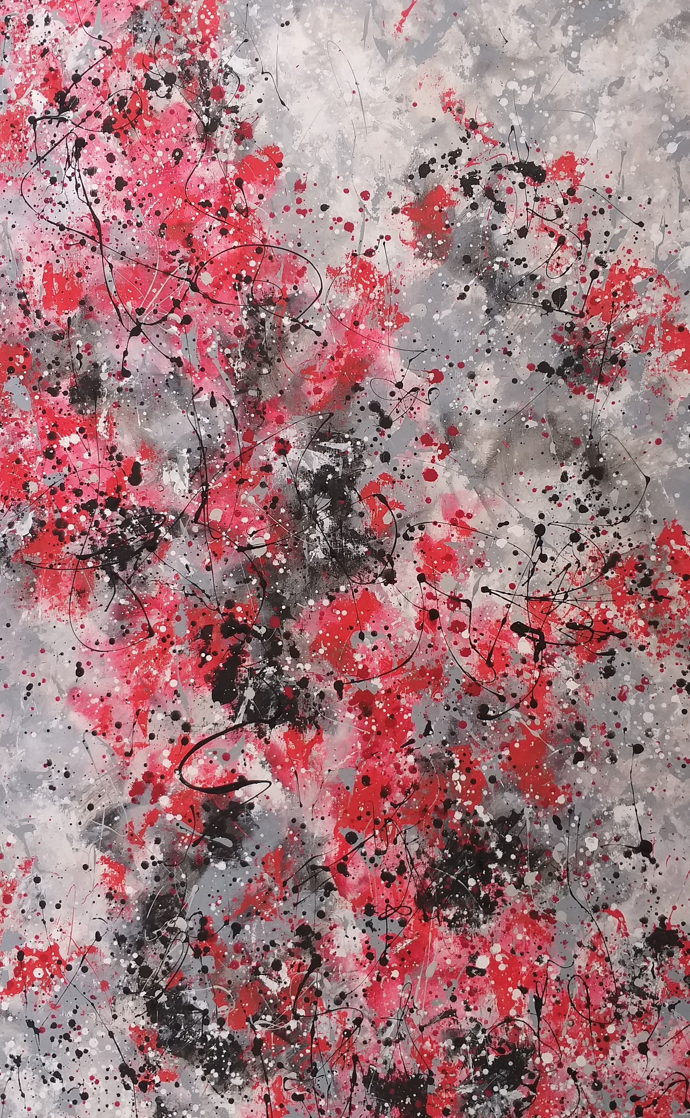 Max Yaskin, Abstract action painting on canvas Max Yaskin, Abstract action painting on canvas