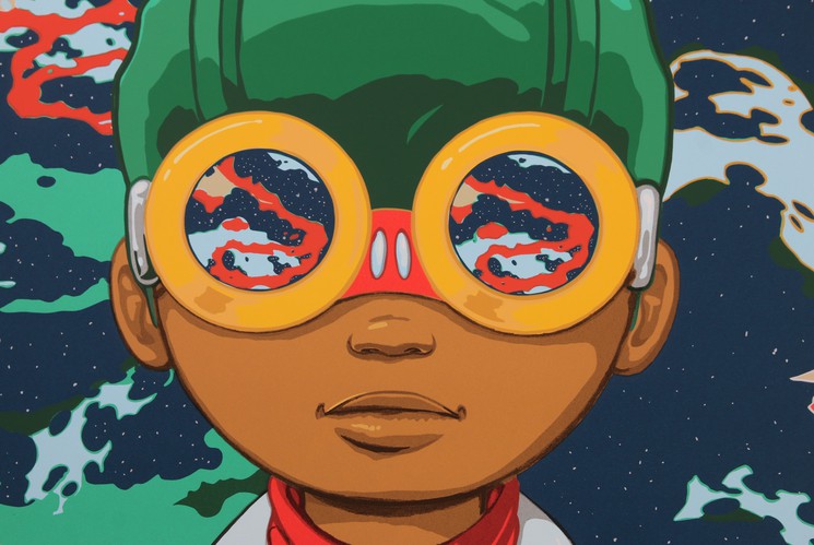 ヘブル・ブラントリー 版画 Space Is The Place ▷ Space Is The Place by Hebru Brantley, 2021 | Screen Print