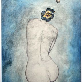 Dessin, Estampe concubine pensée, Flo. M