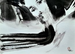 Gemälde, Portrait Homme volant, Sounya Whang