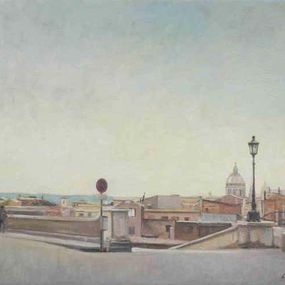 Painting, Rome from the Pincio, Mario Evangelisti
