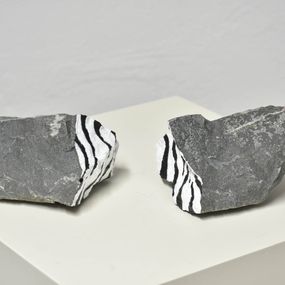 Sculpture, Fossilized zebra 2, Yannick Bouillault
