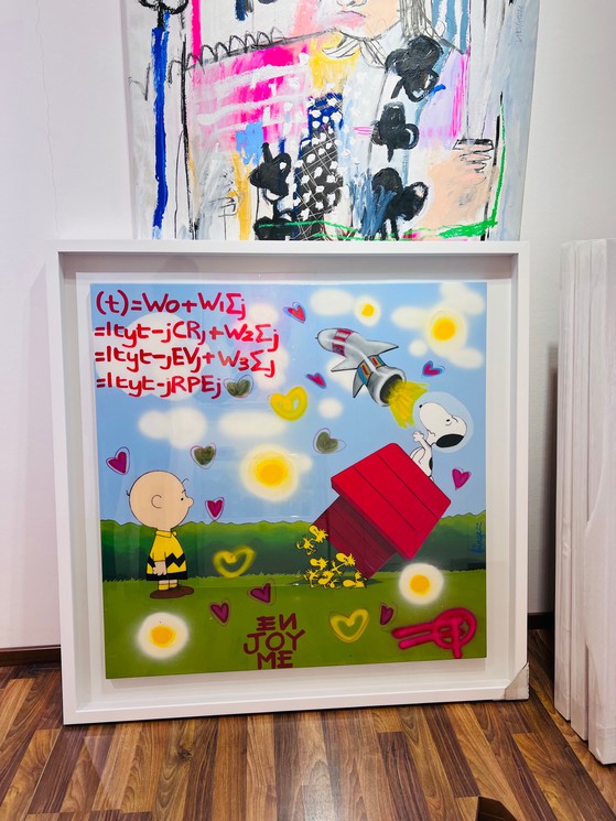 (SNOOPY.LOVE )mont-bell プラズマ1000 ▷ Snoopy - Love Missile by Fringe, 2022 | Painting | Artsper