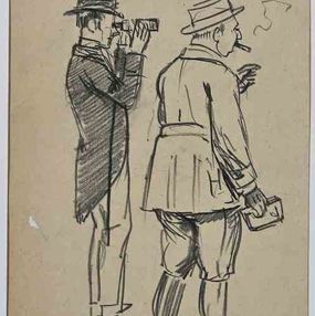 Dibujo, Two Men, Pierre Georges Jeanniot