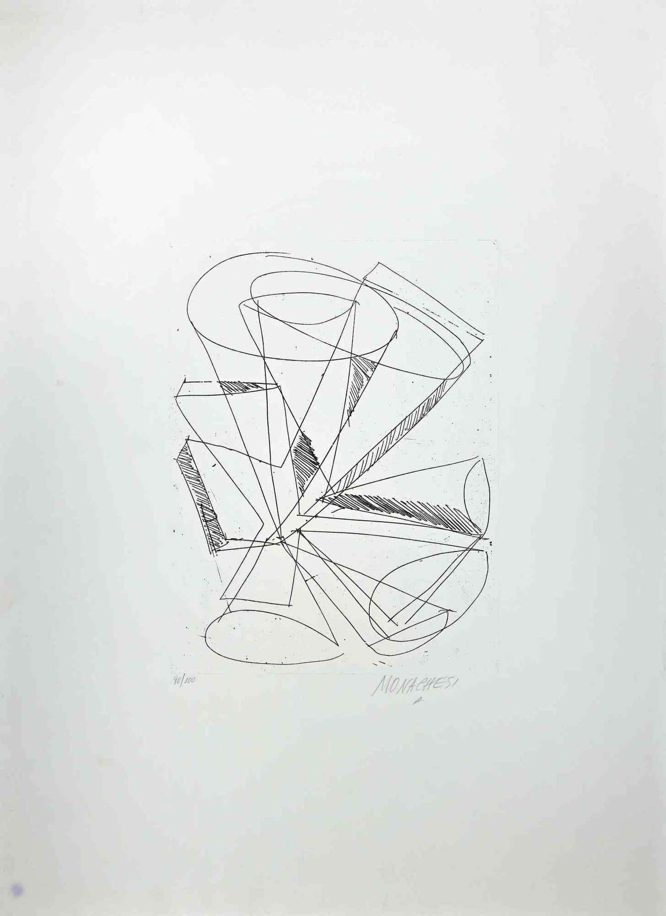 Sante Monachesi, Geometric Abstract Composition Sante Monachesi, Geometric Abstract Composition