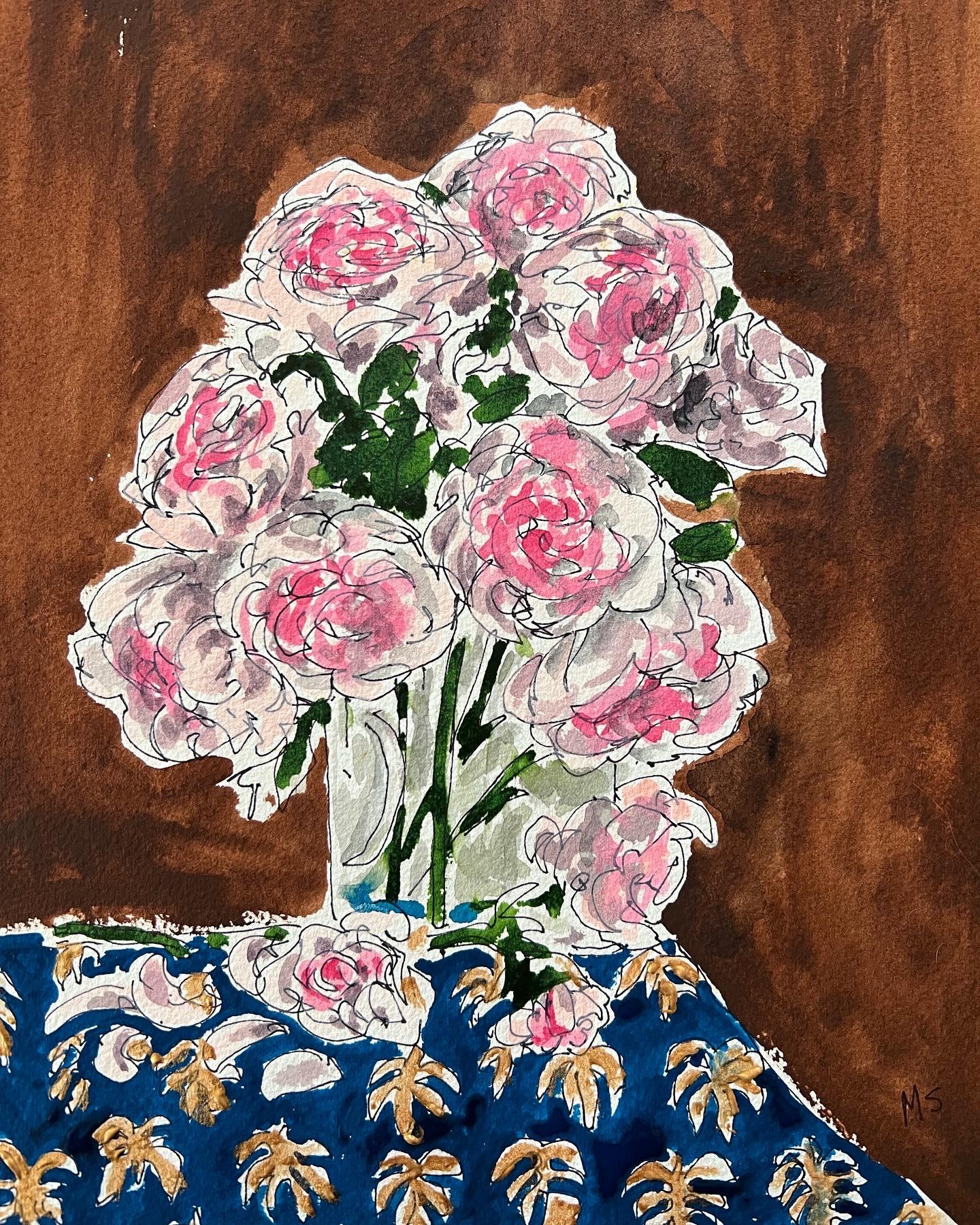 Manuel Santelices, A vase full of Roses Manuel Santelices, A vase full of Roses
