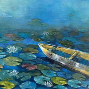 Painting, Lotus, Samiran Boruah