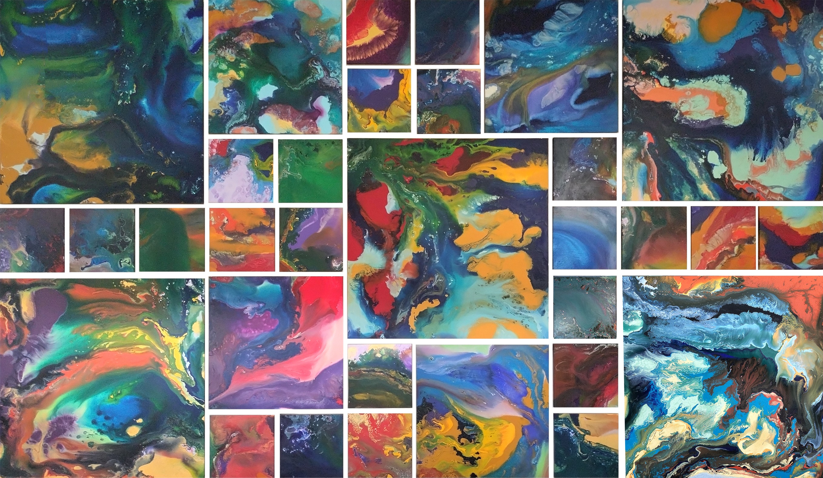 Yunior Marino, Agua en el humo y cielo en el fuego, (Polyptych) Yunior Marino, Agua en el humo y cielo en el fuego, (Polyptych)