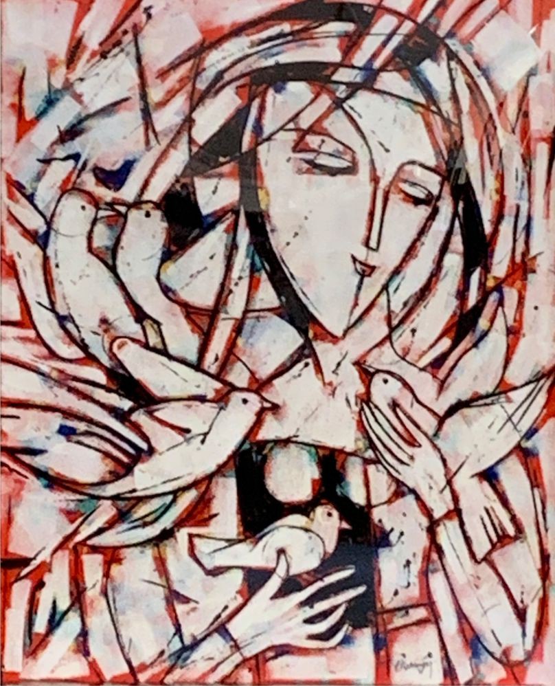 Paul Flickinger, La femme aux colombes Paul Flickinger, La femme aux colombes