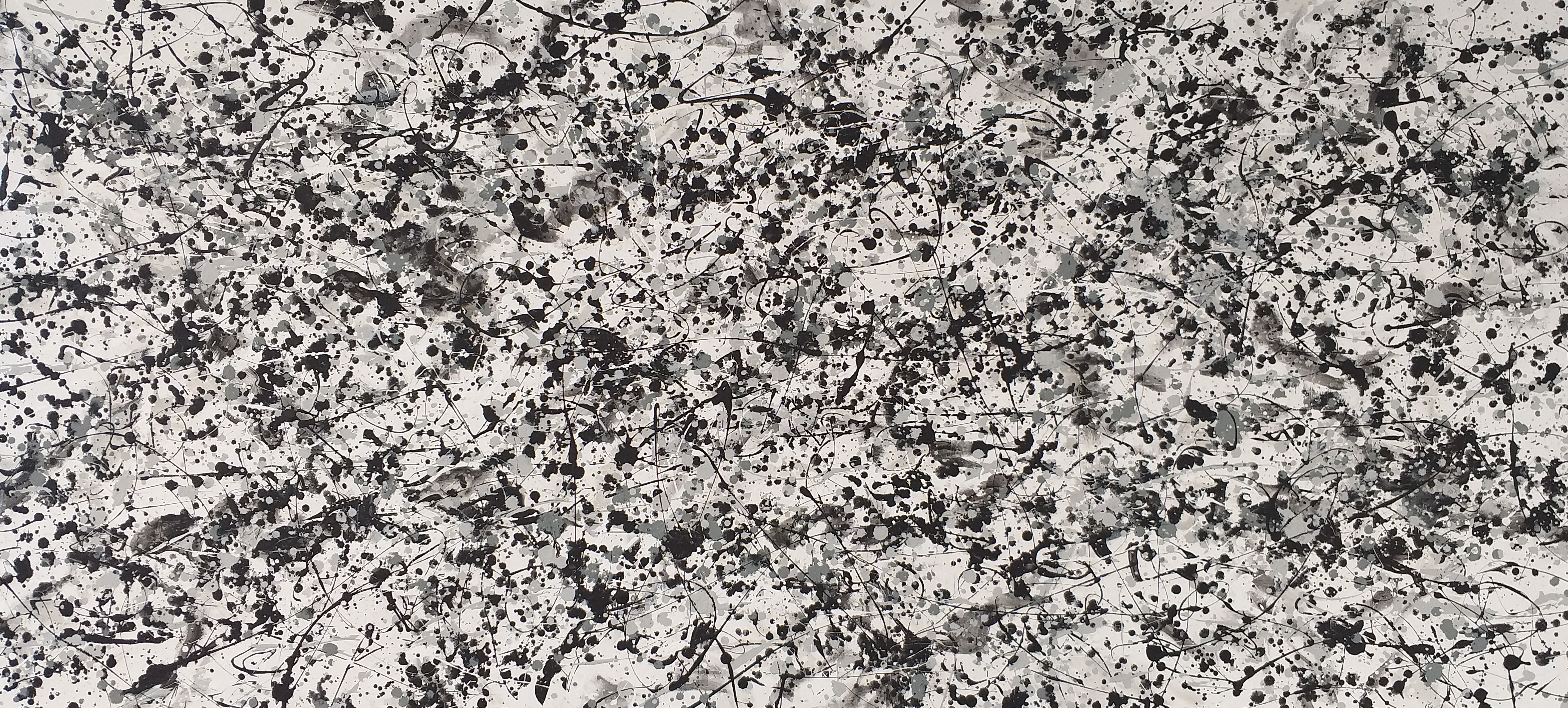 Max Yaskin, Abstract J. Pollock style acrylic Max Yaskin, Abstract J. Pollock style acrylic