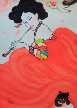 Painting, Femme coréenne, Sounya Whang