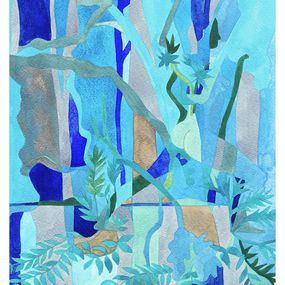 Gemälde, Abstrait nu N°13 : Steps in the forest, Aurélie Trabaud