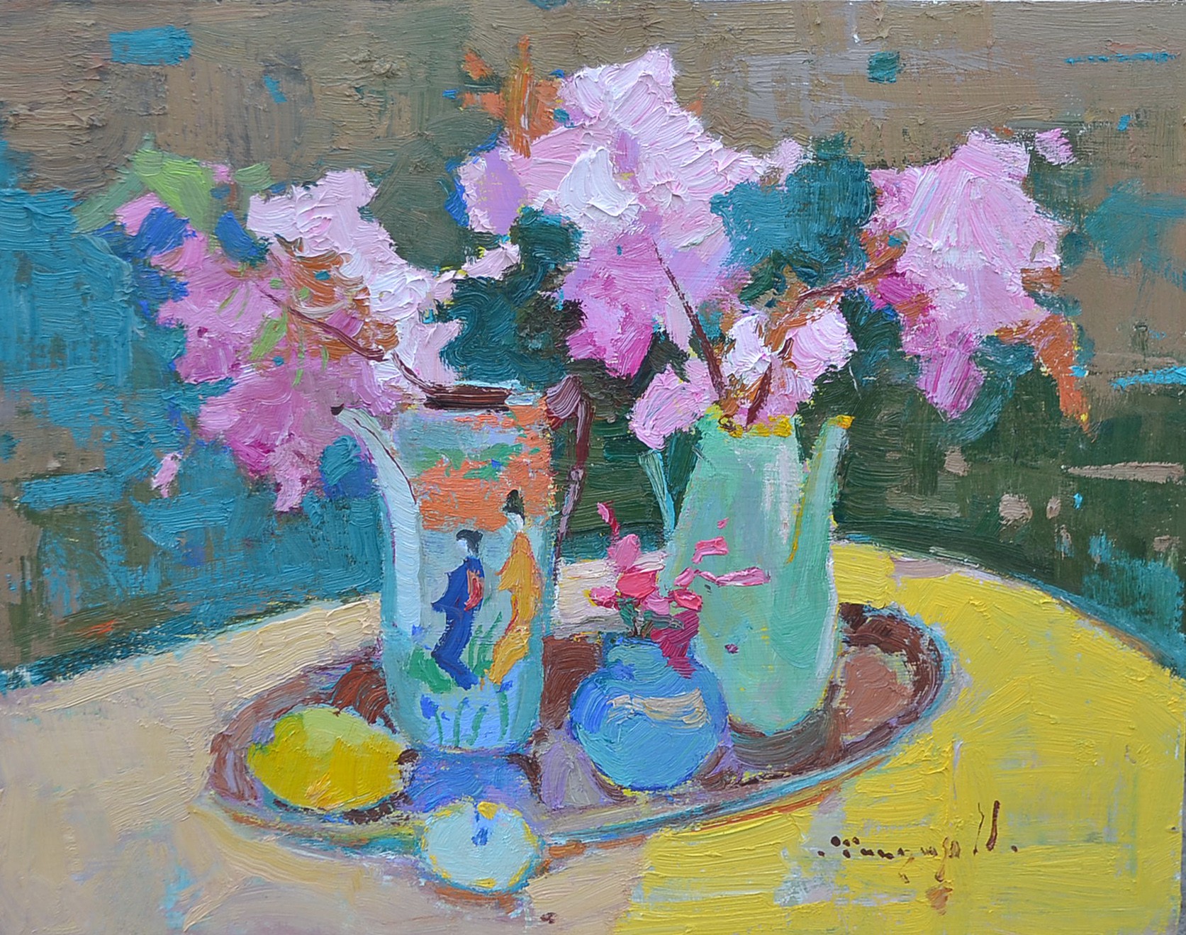Alexander Shandor, Sakura and teapot Alexander Shandor, Sakura and teapot