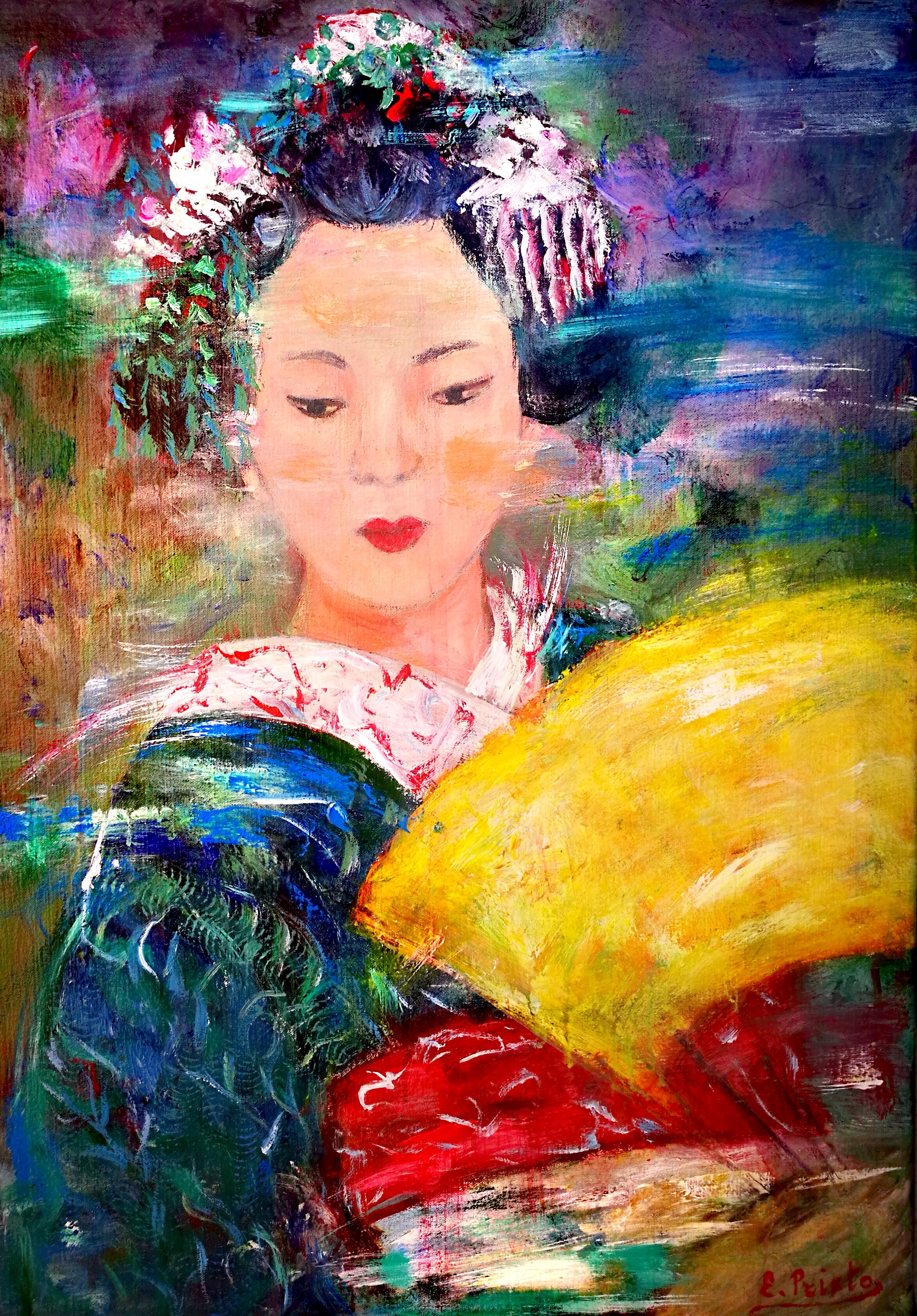 Eva Prieto, Geisha con abanico Eva Prieto, Geisha con abanico