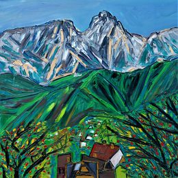 Gemälde, Gewont mountain no.2, Karl-Karol Chrobok