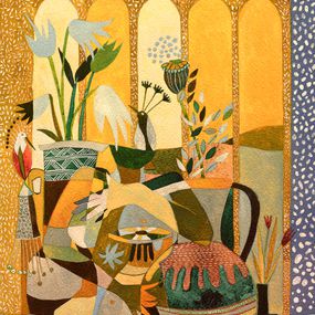 Painting, Abstrait nu N°14 : Potery palace, Aurélie Trabaud