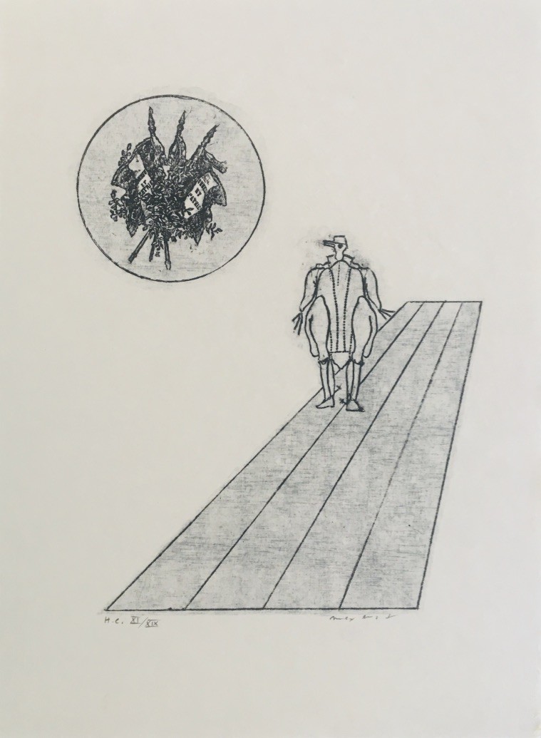 Max Ernst, Au fond d'un grand couloir désert Max Ernst, Au fond d'un grand couloir désert
