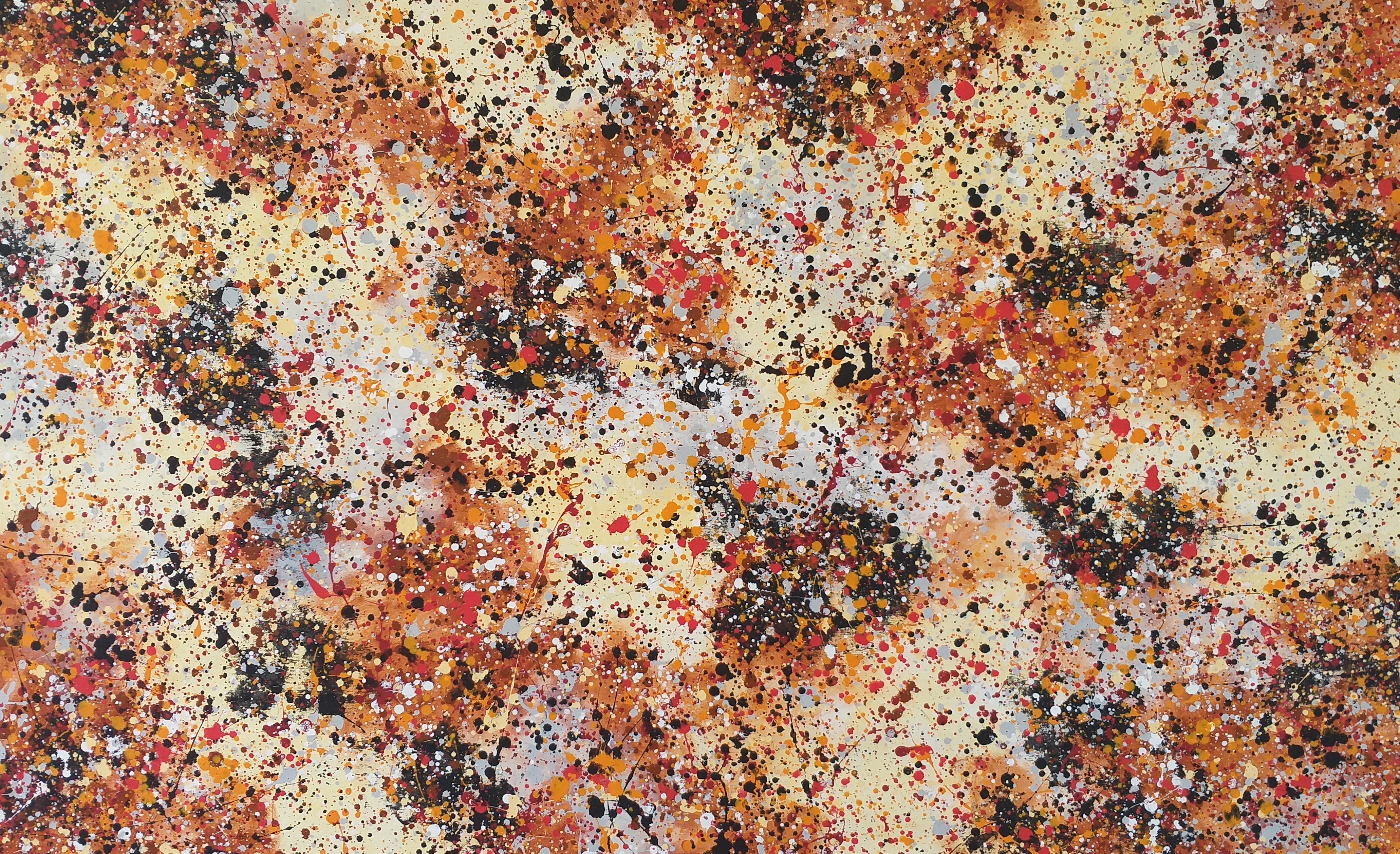 Max Yaskin, J. Pollock style acrylic Max Yaskin, J. Pollock style acrylic