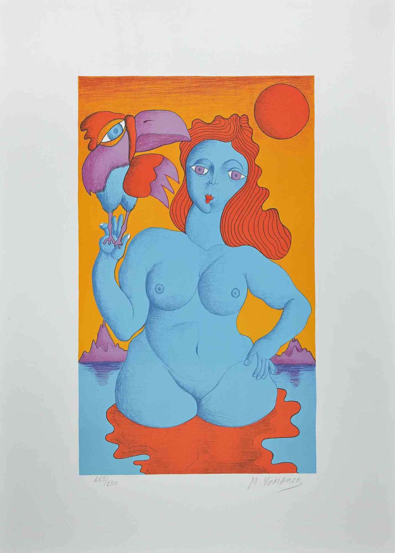 Michael Ciomakov, Woman With Parrot Michael Ciomakov, Woman With Parrot