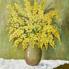 Gemälde, Mimosas, Gina Ceccagnoli