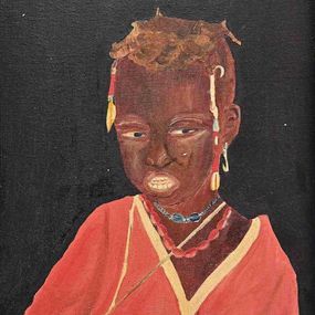 Painting, African Child, Mario Marioni