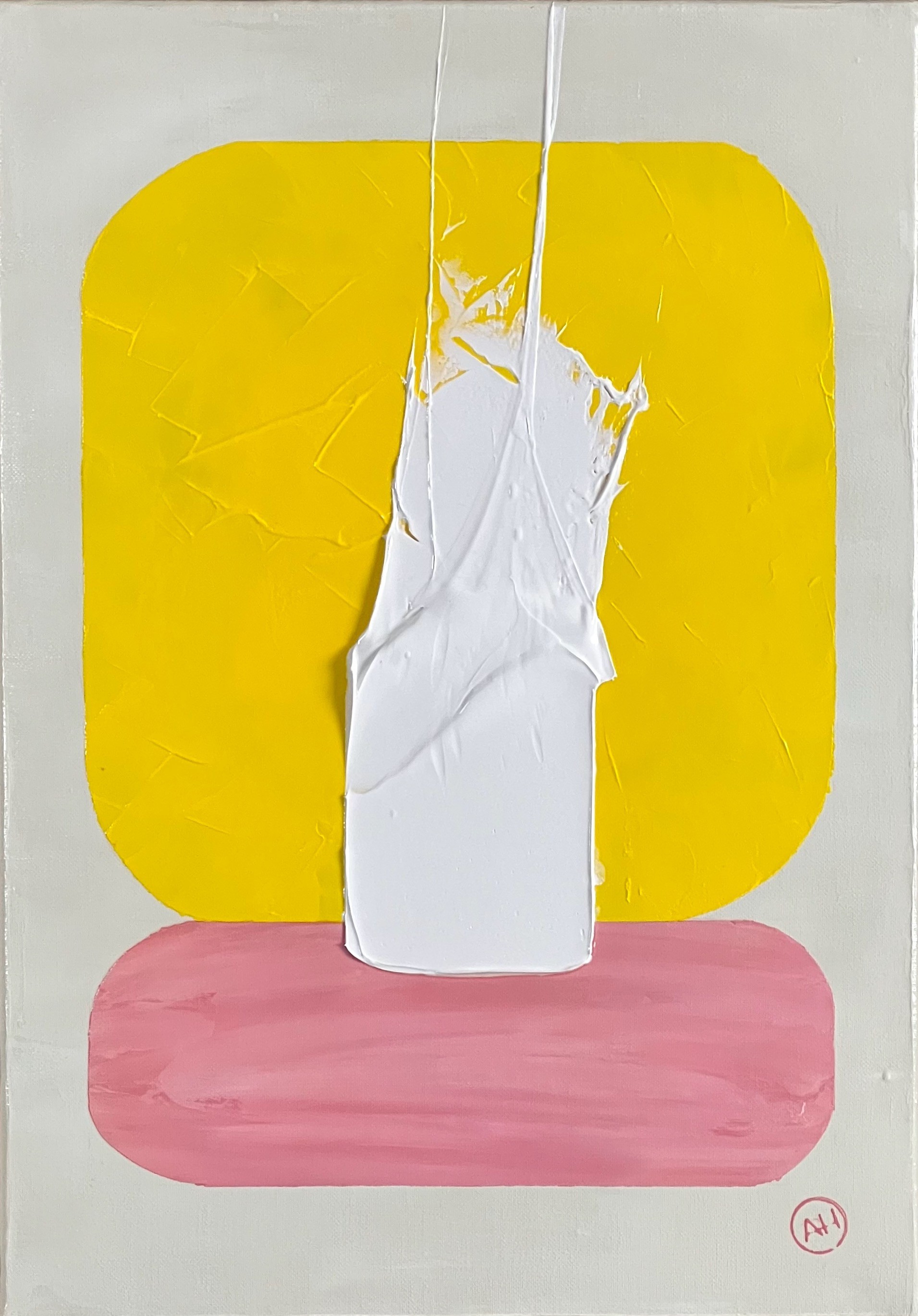 Aude Herlédan, Yellow with pink Aude Herlédan, Yellow with pink