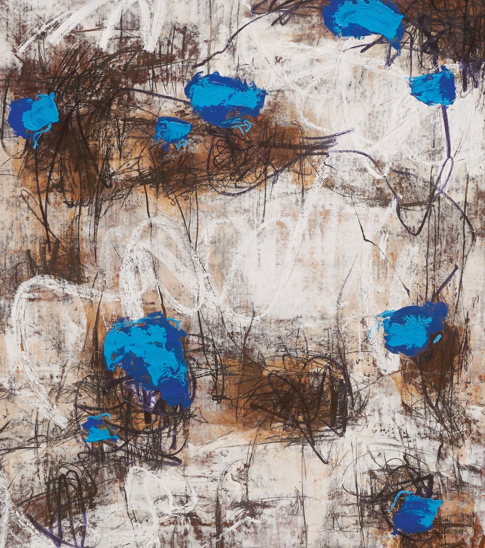 Sara Chaar, Blue Dot, black line series no.3 Sara Chaar, Blue Dot, black line series no.3